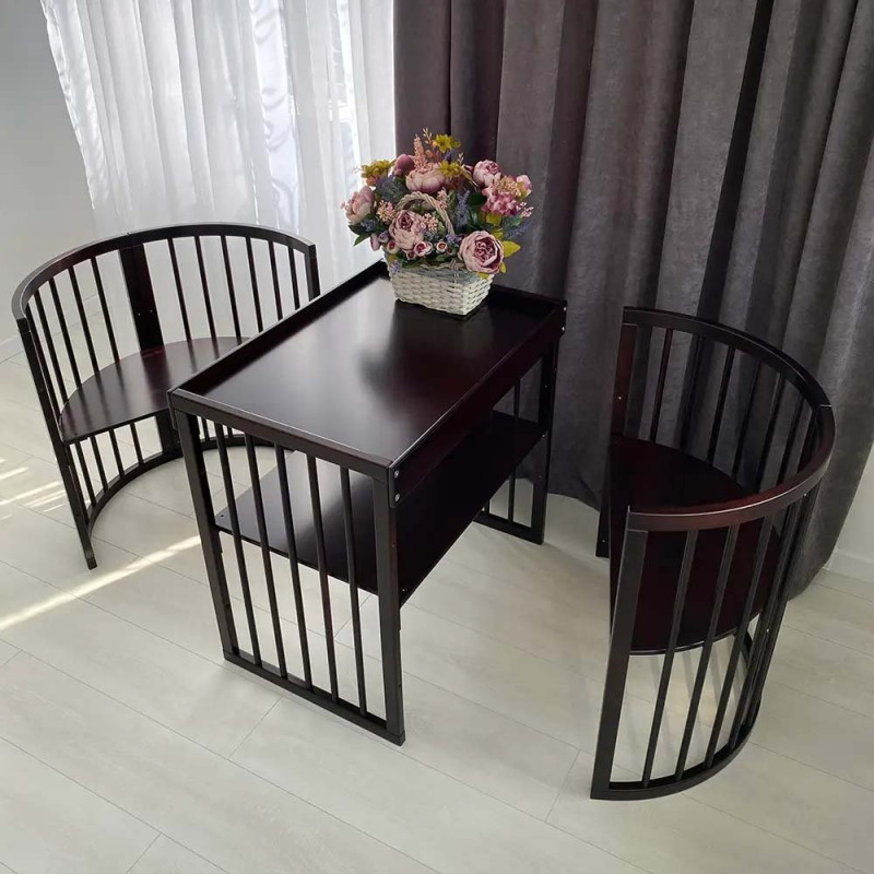 Ліжечко Royal Sleep Овальне 9 в 1 Венге