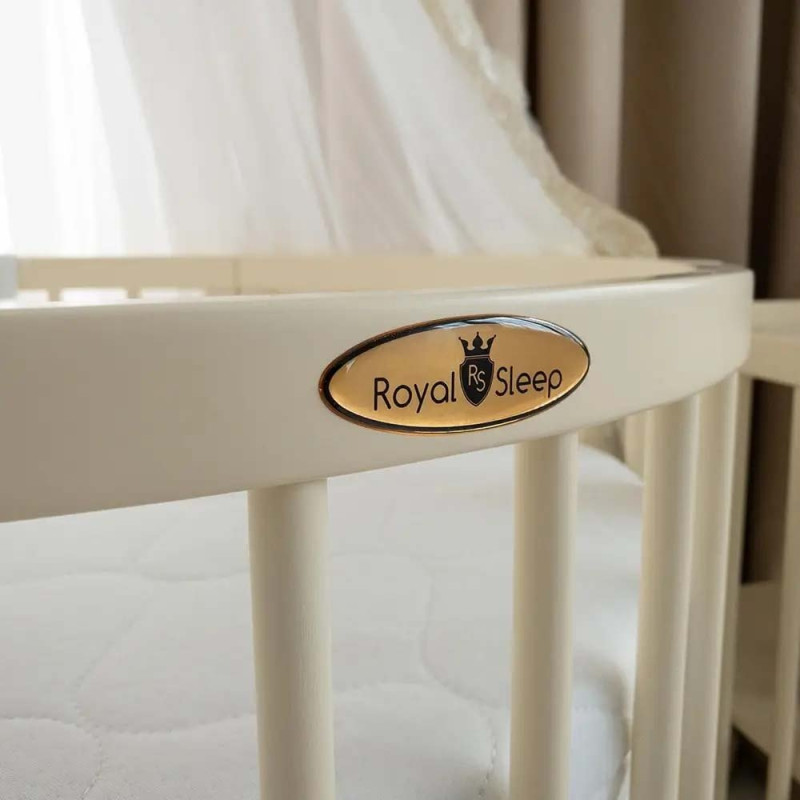 Ліжечко Royal Sleep Овальне 7 в 1 Слонова кістка