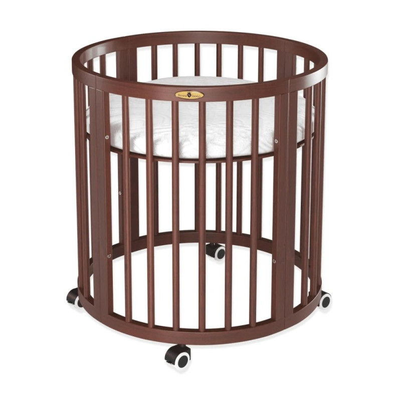 Ліжечко Royal Sleep Овальне 7 в 1 Горіх