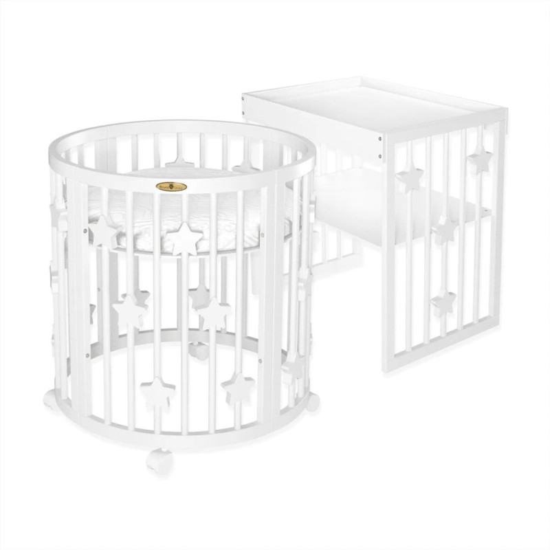 Ліжечко Royal Sleep Овальне 9 в 1 Stars