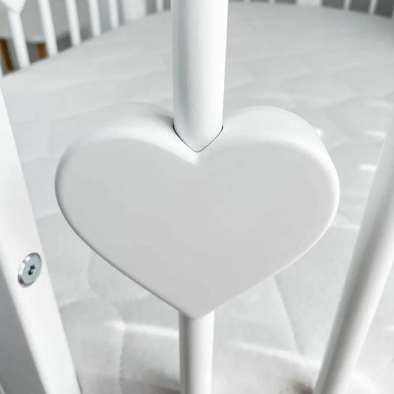 Ліжечко Royal Sleep Овальне 9 в 1 Hearts