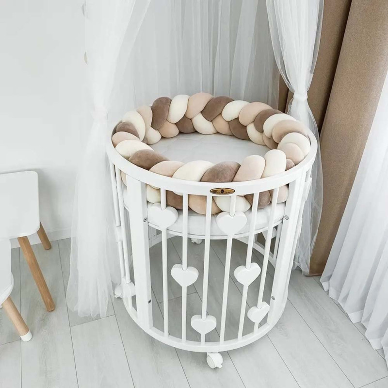 Ліжечко Royal Sleep Овальне 9 в 1 Hearts