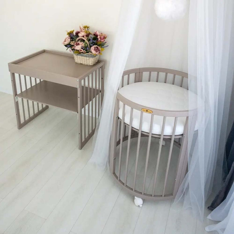 Ліжечко Royal Sleep Овальне 9 в 1 Какао