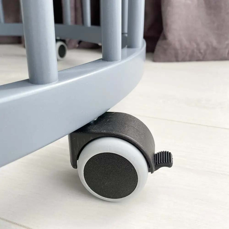 Ліжечко Royal Sleep Овальне 9 в 1 Сіре