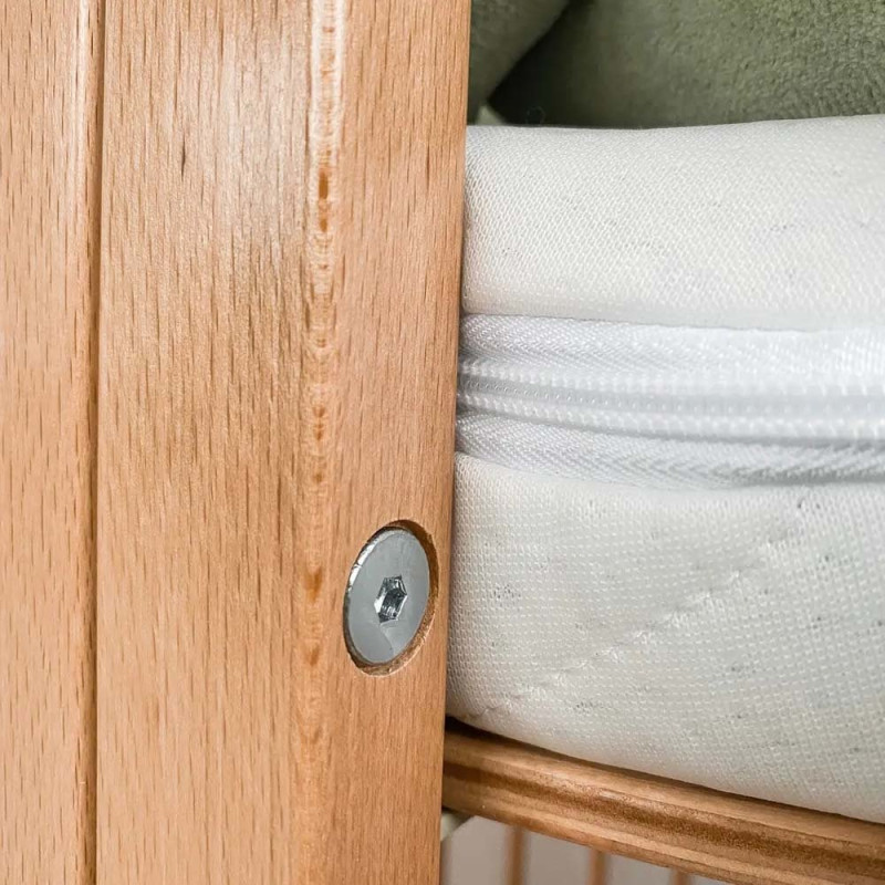 Ліжечко Royal Sleep Овальне 9 в 1 Натуральний Бук