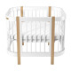 Ліжечко Royal Sleep Minimi 5 в 1 Біле / Натуральний Бук