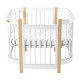 Ліжечко Royal Sleep Minimi 5 в 1 Біле / Натуральний Бук