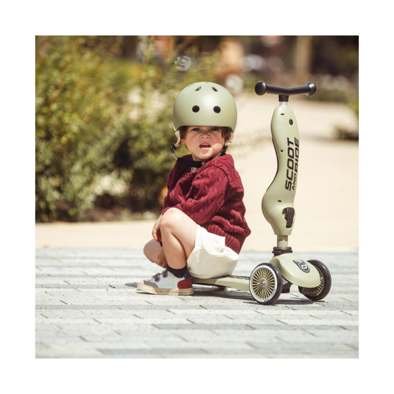 Самокат Scoot and Ride Highwaykick-1, оливковий, 1-5 років