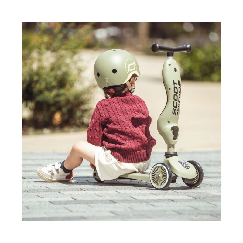 Самокат Scoot and Ride Highwaykick-1, оливковий, 1-5 років