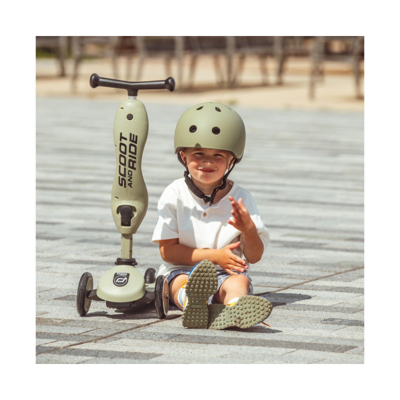 Самокат Scoot and Ride Highwaykick-1, оливковий, 1-5 років