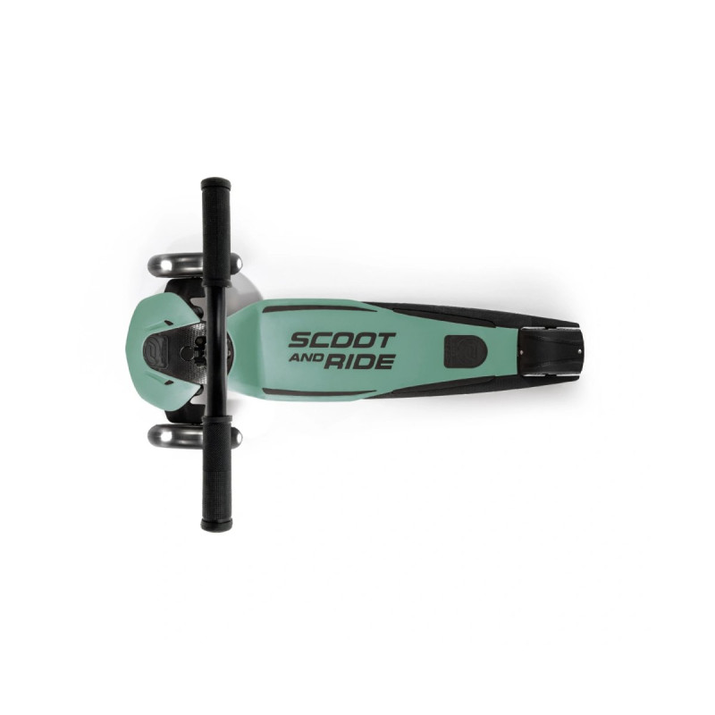 Самокат Scoot and Ride Highwaykick-5 з колесами що світяться сіро-зелений, 5+ до 80кг