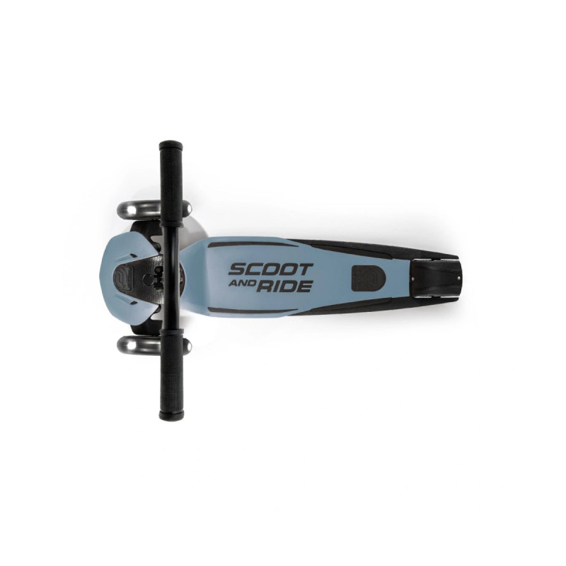 Самокат Scoot and Ride Highwaykick-5 з колесами що світяться сіро-синій, 5+ до 80кг