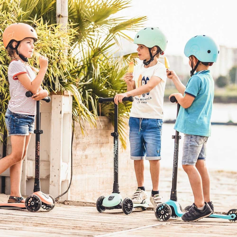 Самокат Scoot and Ride Highwaykick-3 со светящимися колесами голубика, 3-6 лет/50кг