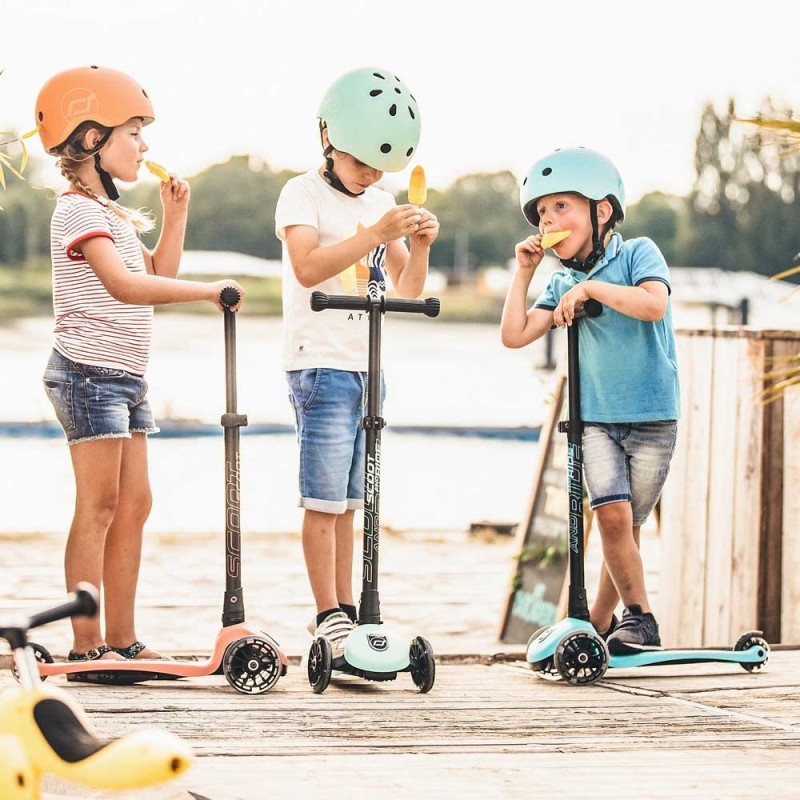 Самокат Scoot and Ride Highwaykick-3 со светящимися колесами голубика, 3-6 лет/50кг