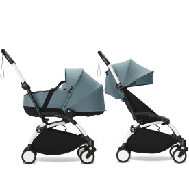 Універсальна коляска 2 в 1 Stokke YOYO³ Newborn Shell White Aqua