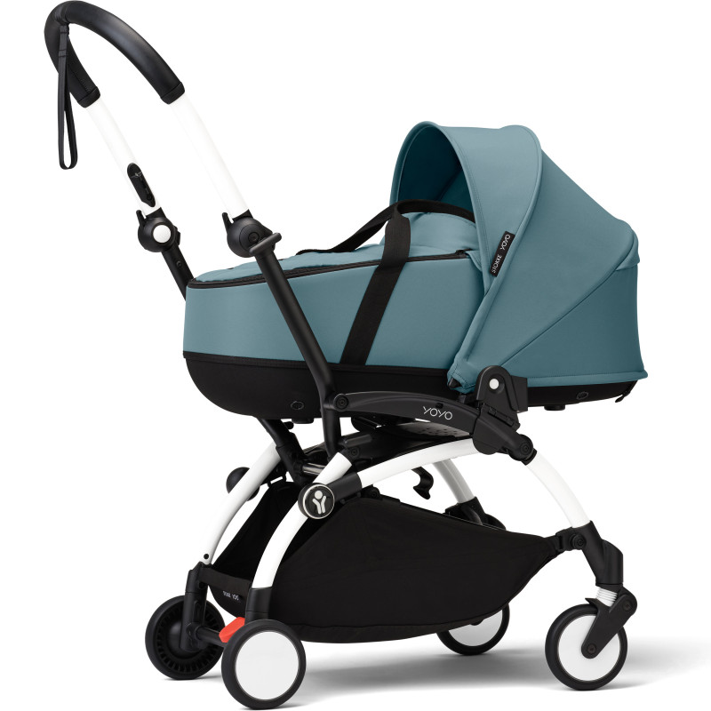 Універсальна коляска 2 в 1 Stokke YOYO³ Newborn Shell White Aqua