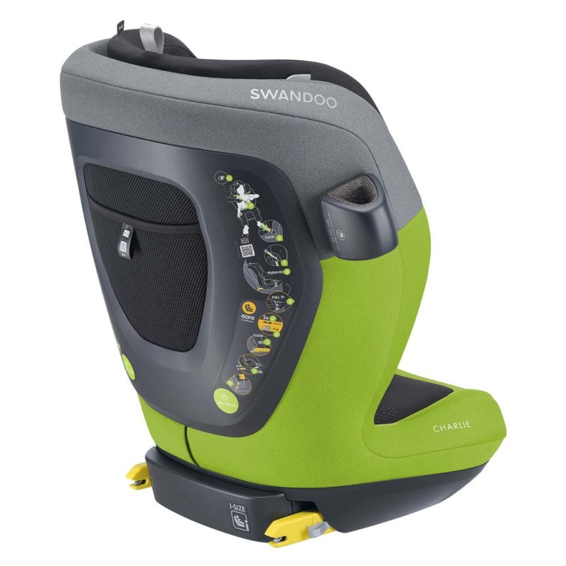 Автокрісло Swandoo Charlie i-Size 2025 Lime/Sesame Grey