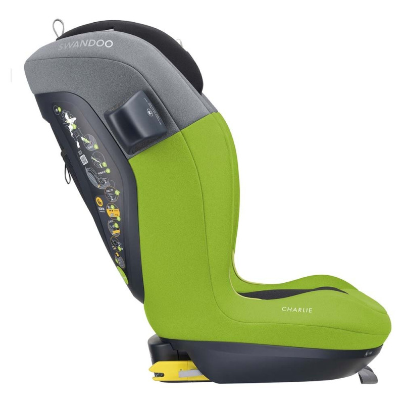 Автокрісло Swandoo Charlie i-Size 2025 Lime/Sesame Grey