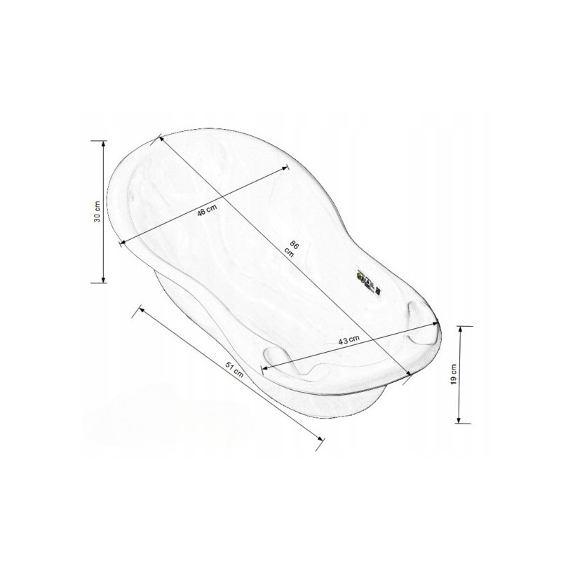 Ванна дитяча Tega Baby DUCK 102 см light gray