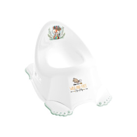 Горщик дитячий антиковзкий Tega Baby WILD&FREE LITTLE FOX white green