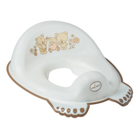 Накладка дитяча антиковзка на сидіння унітазу Tega Baby Teddy Bear white pearl