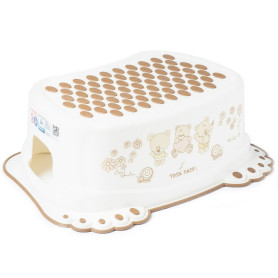 Сходинки дитячі антиковзкі у ванну Tega Baby Teddy Bear white pearl
