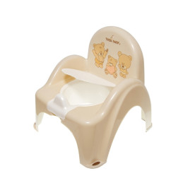 Горщик-стілець дитячий з музикою Tega Baby антиковзкий Teddy Bear beige