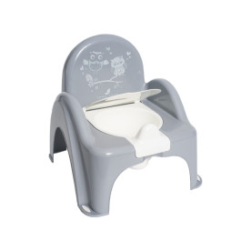 Горщик-стілець дитячий з музикою Tega Baby антиковзкий OWLS grey