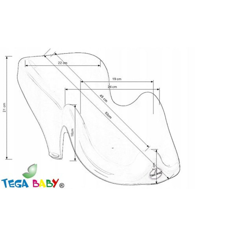 Гірка дитяча для купання антиковзка Tega Baby OWLS пластик white