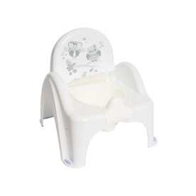 Горщик-стілець дитячий антиковзкий Tega Baby OWLS white