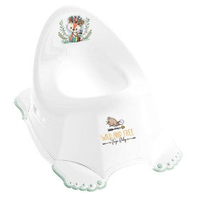 Горщик Tega з антиковзаючим покриттям WILD & FREE Anti-slip potty LITTLE FOX DZ-001-103-LISEK-Z white/green білий/зелений