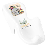 Гірка для купання Tega WILD & FREE Anti-slip bath seat LITTLE ELEPHANT DZ-003-103-SŁONIK white/green білий/зелений
