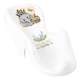 Гірка для купання Tega WILD & FREE Anti-slip bath seat LITTLE ELEPHANT DZ-003-103-SŁONIK white/green білий/зелений