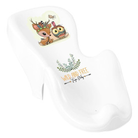 Гірка для купання Tega WILD & FREE Anti-slip bath seat LITTLE DEER DZ-003-103-JELONEK white/pink білий/рожевий