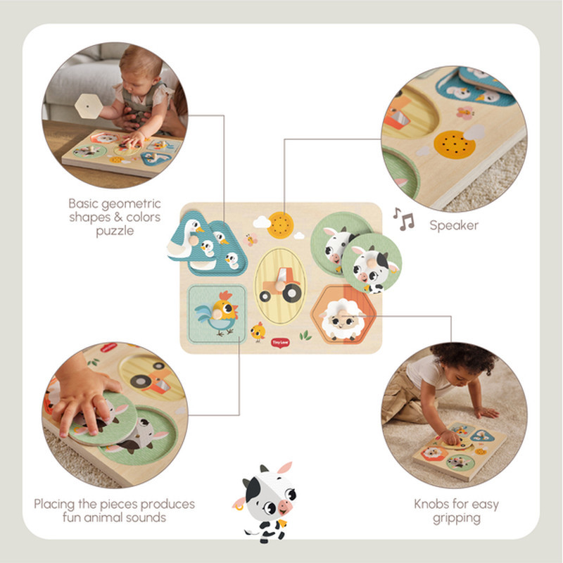 Музичний дерев'яний пазл Tiny Love Farmers Funday від 12 місяців