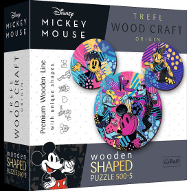 Пазли Trefl фігурні з дерева 500 + 5 елм. Міккі Маус