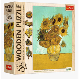 Пазли Trefl фігурні з дерева 200 елм. Соняшники Вінсент Ван Гог