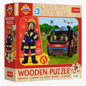 Пазли Trefl з дерева 24 елм. Дивовижний пожежник Сем