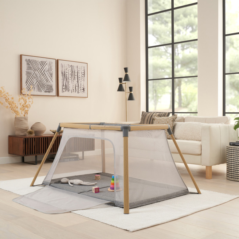 Ліжечко-манеж 3 в 1 Tutti Bambini CoZee Go Grey