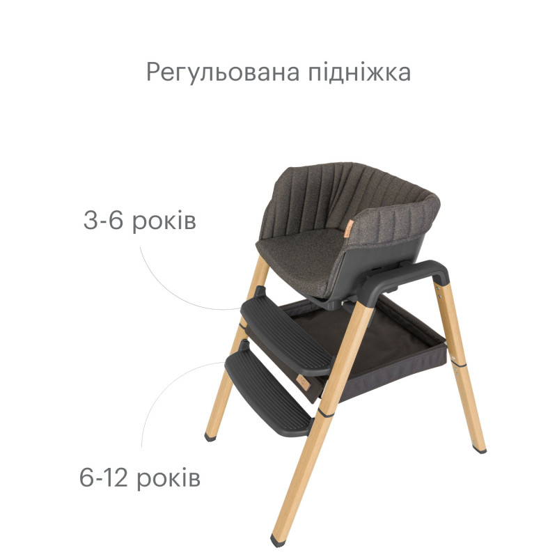 Стільчик для годування 7 в 1 Tutti Bambini Nova Grey