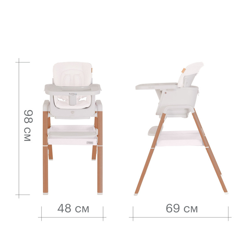 Стільчик для годування 7 в 1 Tutti Bambini Nova White