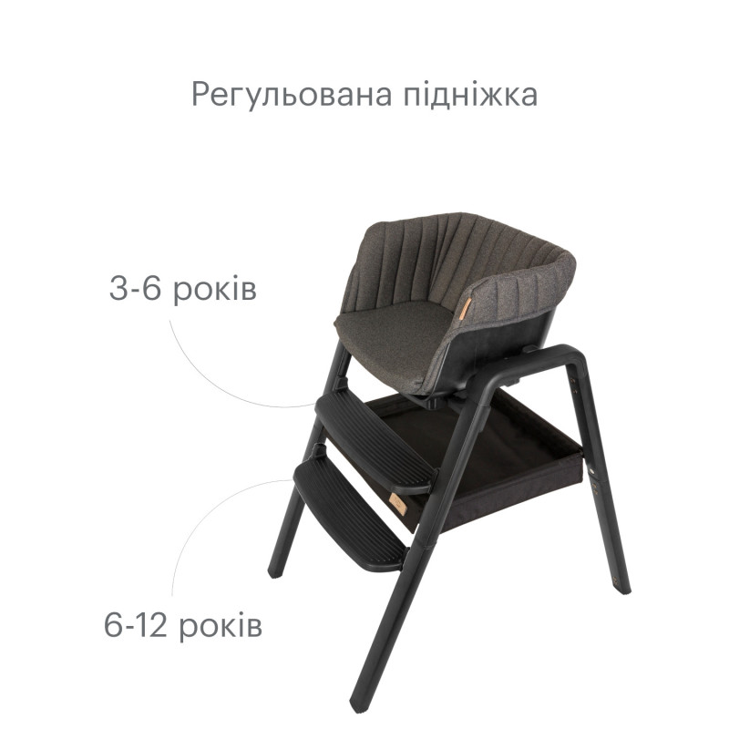 Стільчик для годування 7 в 1 Tutti Bambini Nova Black