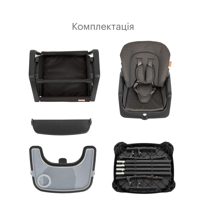 Стільчик для годування 7 в 1 Tutti Bambini Nova Black