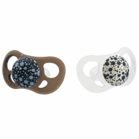 Пустушка Twistshake 78092 - 2x 6+мес, черная/белая