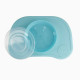 Килимок Twistshake Протиковзкий силіконовий +тарілка із кришкою на присосці Pastel Blue 6+ міс