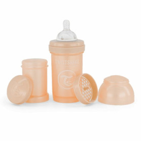 Пляшка Twistshake Антиколікова із силіконовою соскою 180мл Pearl Champagne