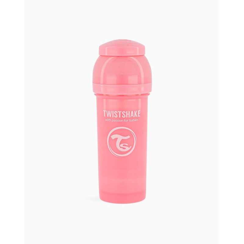 Пляшка Twistshake Антиколікова із силіконовою соскою 260мл Pearl Pink