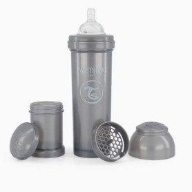 Пляшка Twistshake Антиколікова із силіконовою соскою 330мл Pearl Grey