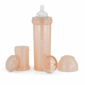 Пляшка Twistshake Антиколікова із силіконовою соскою 330мл Pearl Champagne