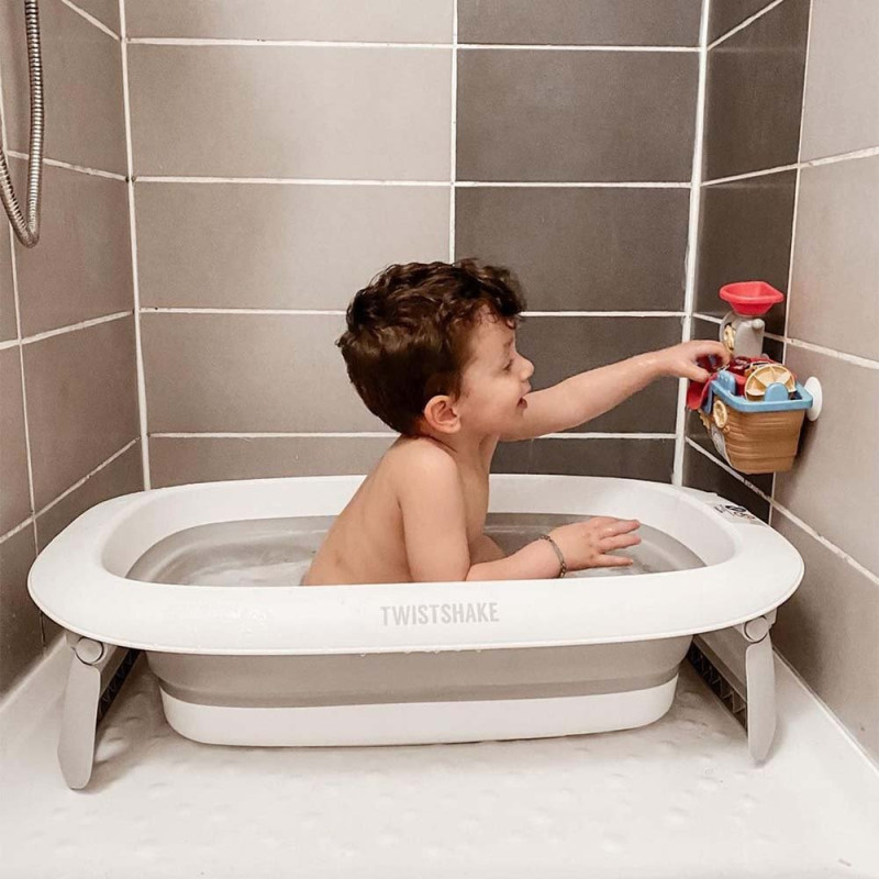 Ванна Twistshake Розкладна з вкладишем для купання Pastel Grey